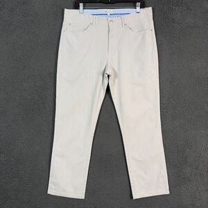 Peter Millar Pants Mens 35x27 Beige Tan Crown Comfort Twill 5 Pocket Chino